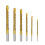 6PCS/Set Titanium Coated Drill Bit Spiral Jagged Saw Drill Bit Composite Drill Bit Twist Drill Bit 1