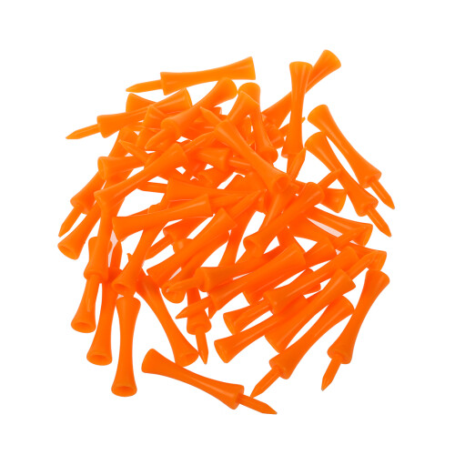 50Pcs 70Mm  Castle  Tees (Orange)