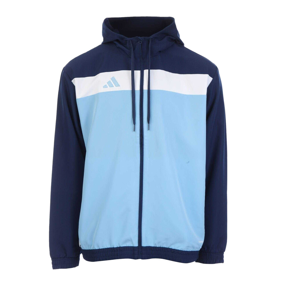 Adidas (Xs, ) Mens Tiro Essentials Woven Full Zip Hoodie Blue