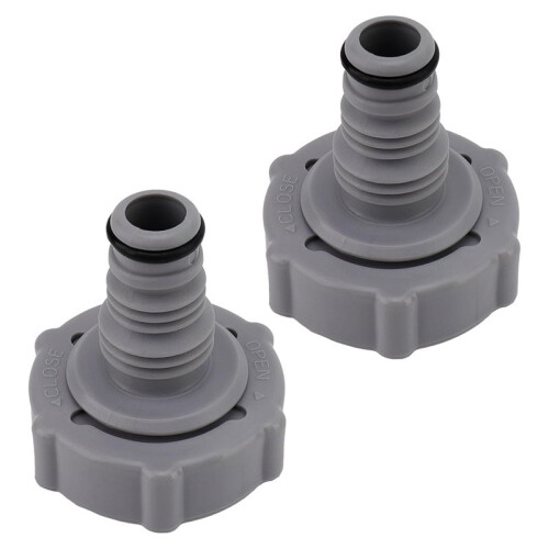 P6H1419 Adaptador de Conector de Dreno de Mangueira de 1,25 Polegadas para Piscina acima Do Solo - Pacote com 2 Unidades