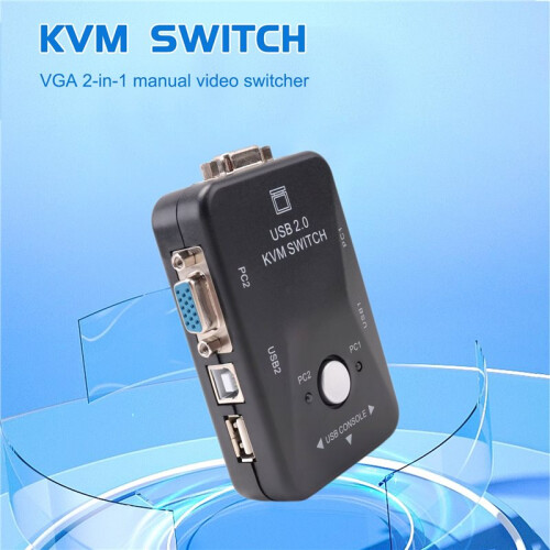 KVM  2 Port VGA  USB 2.0 KVM Mouse Switcher Keyboard 1920X1080 Box Sharing  Vga Splitter 1