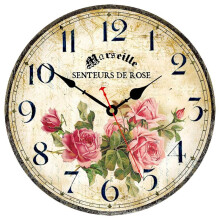 Orologio da Parete Floreale, per Camera da Letto, Orologio Circolare Silenzioso per La Casa, Orologio Decorativo Semplice e Alla Moda per il