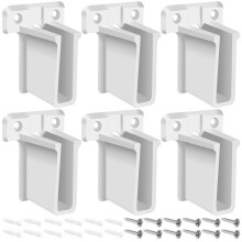 6 Pack Wire Shelf End Brackets Closet Shelves Brackets Plastic Wall Mount Shelf Brackets with Screws for Shelves Closet