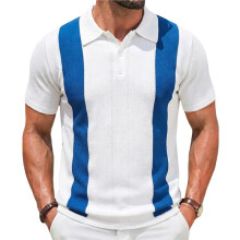 Camicie da Uomo Alla Moda, Camicie A Righe Vintage In Maglia, Vestibilità Slim Casual per il . Bianco XL