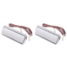 2X Pickup Truck Dome Light Lens Roof Lamp Cover Chrome Base Assy for Chevy Suburban JimmyBlazer C/K 10 20 30
