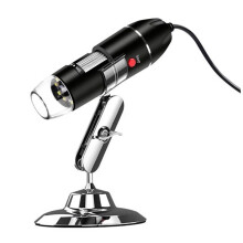 Microscópio Digital Portátil Wi-Fi 500X com 8 LEDs e Suporte para Reparo de PCB, Celular, Inspeção de Joias e Soldagem
