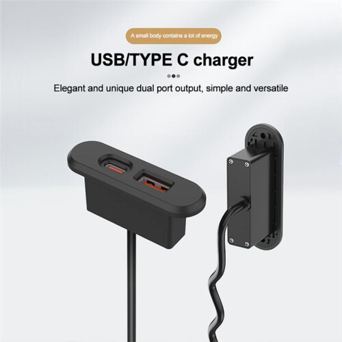 Desktop Embedded USB Socket Furniture Desk Portable TYPE-C and USB Charging Plug Computer Desk Office Accessories 2