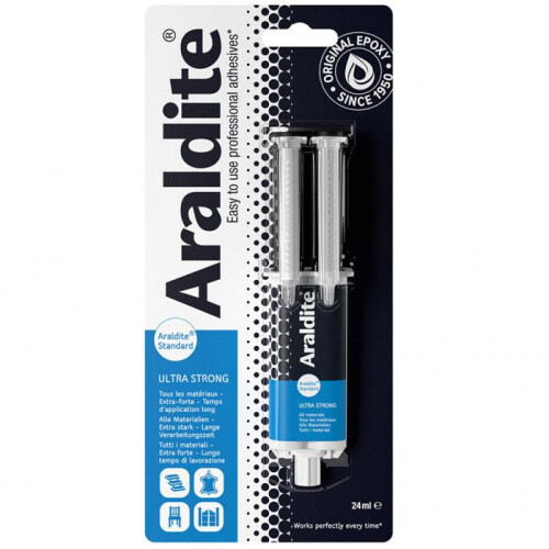 Two-component epoxy adhesive - ARALDITE - Standard - 24 ml - Long setting time - High strength