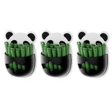 Adorables Pinces à Sacs en Forme de Panda avec Organiseur Magnétique pour le Rangement des Aliments, Design en Bambou, Motif Panda en Bambou