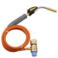 Mapp Torch Gas Welding Piezo Ignition Flame Brazing Tool 1.5m Hose CGA600 for BBQ Heating HVAC Plumbing Welding Torch