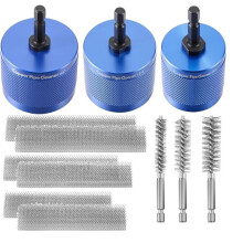 3Pcs Copper Pipe Cleaner Drill Set 1/2",3/4" & 1"- Metal Tube Cleaning Brushes for Power Copper Pipes & Tubes