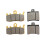 Vorder- und Hinterradbremsbeläge für  450SR 450SRS CF400-6 CF400-9 Einarmversion, Halbmetallisch 1