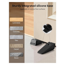 Door Stop Alarm, Door Stop, Rechargeable Door Wedge Stop Alarm with Anti-Slip Silicone Base Portable Anti-Theft