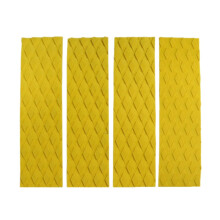 4Pcs/Lot Surfing Front Traction Pad- Surfboard Deck Grip Mat Replacement with Adhesive (Yellow)
