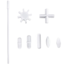 7 Shapes Magnetic Stirrer Stir Bars Mixer PTFE Stiring Rod with Magnetic Retriever (8 Pack)