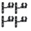 4 Pack Curtain Rod Bracket, Adjustable Curtain Rod Holders for Wall Ceiling Mount, Heavy Duty Window Drapery Hooks 1