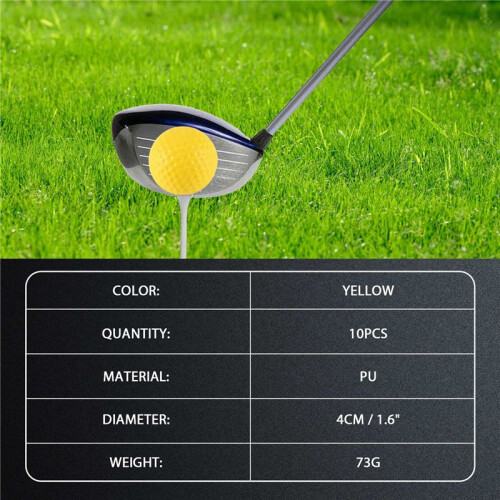10pcs Yellow Soft Elastic Indoor Practice PU 2