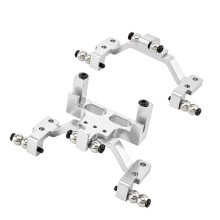 Metal Front Rear Pull Rod  Servo+Fixing  for WPL 1/16 C64 Metal Upgrade Parts RC Car Accessorie Silver
