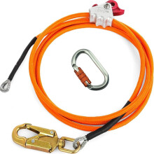 Climber Special Rope:Adjustable Positioning Rope with Inner Steel Wire Core Triple-Lock Buckle for Aerial Safe 12x3m