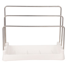 Cutting Boards Holder, Organizer Pantry Rack Bakeware Holder Chopping Board Organizer Kitchen Countertop Storage White