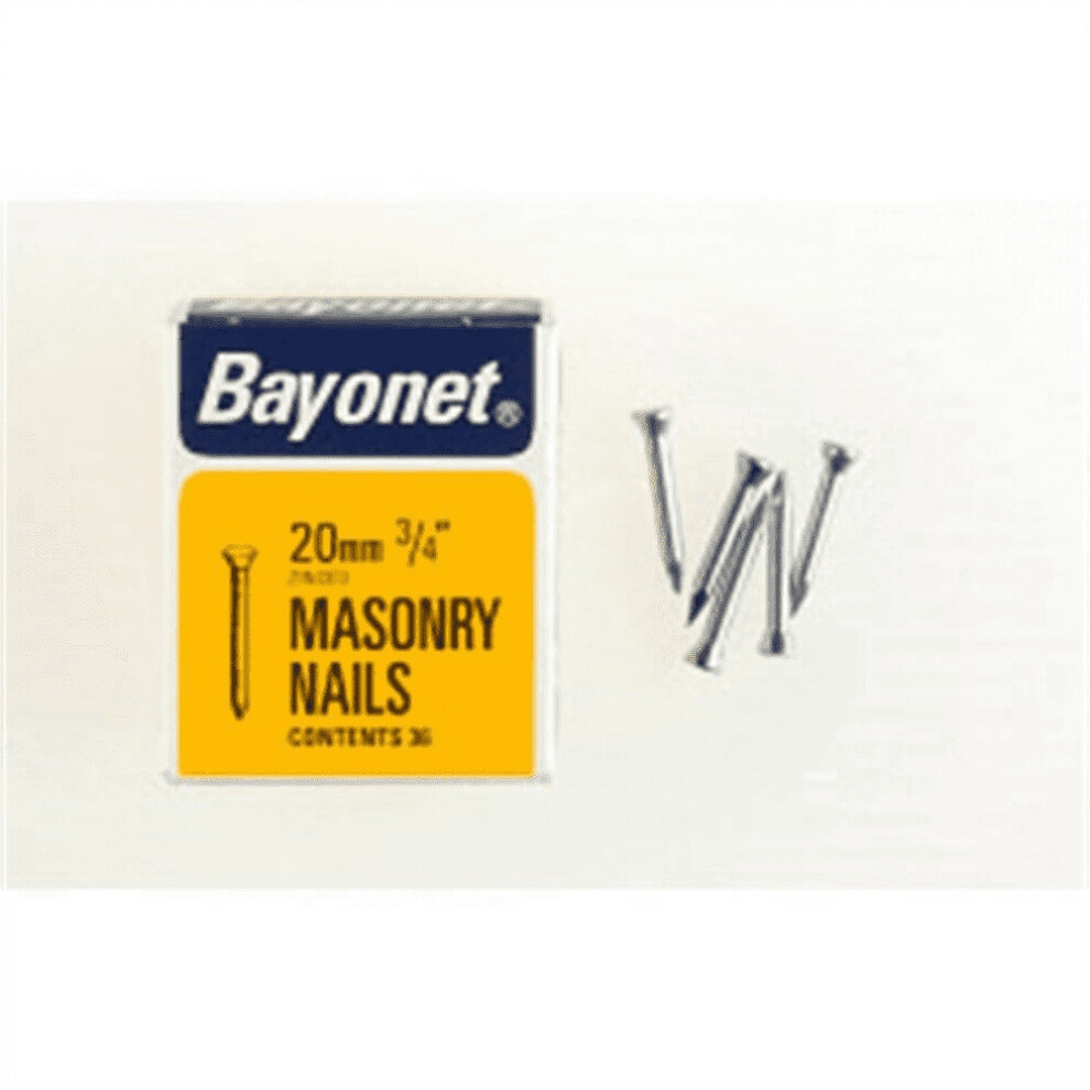 Bayonet Zinc Plated Masonry Nails (Pack Of 36) 5063107002518