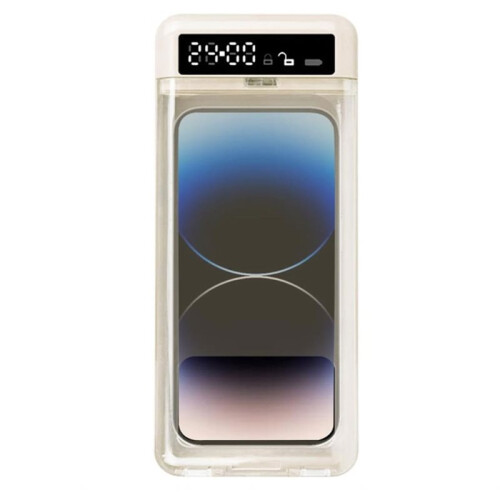 Portable  Auto Phone Timer Lock Box with Timer 99 Hours Self Control TimerLocker for Kids Students Focus Back White