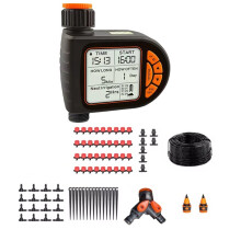 Kit D'Arrosage Automatique Intelligent pour Jardin, 30 M, Tuyau de 6,35 mm (1/4"), Étanche IPX5, Écran LCD