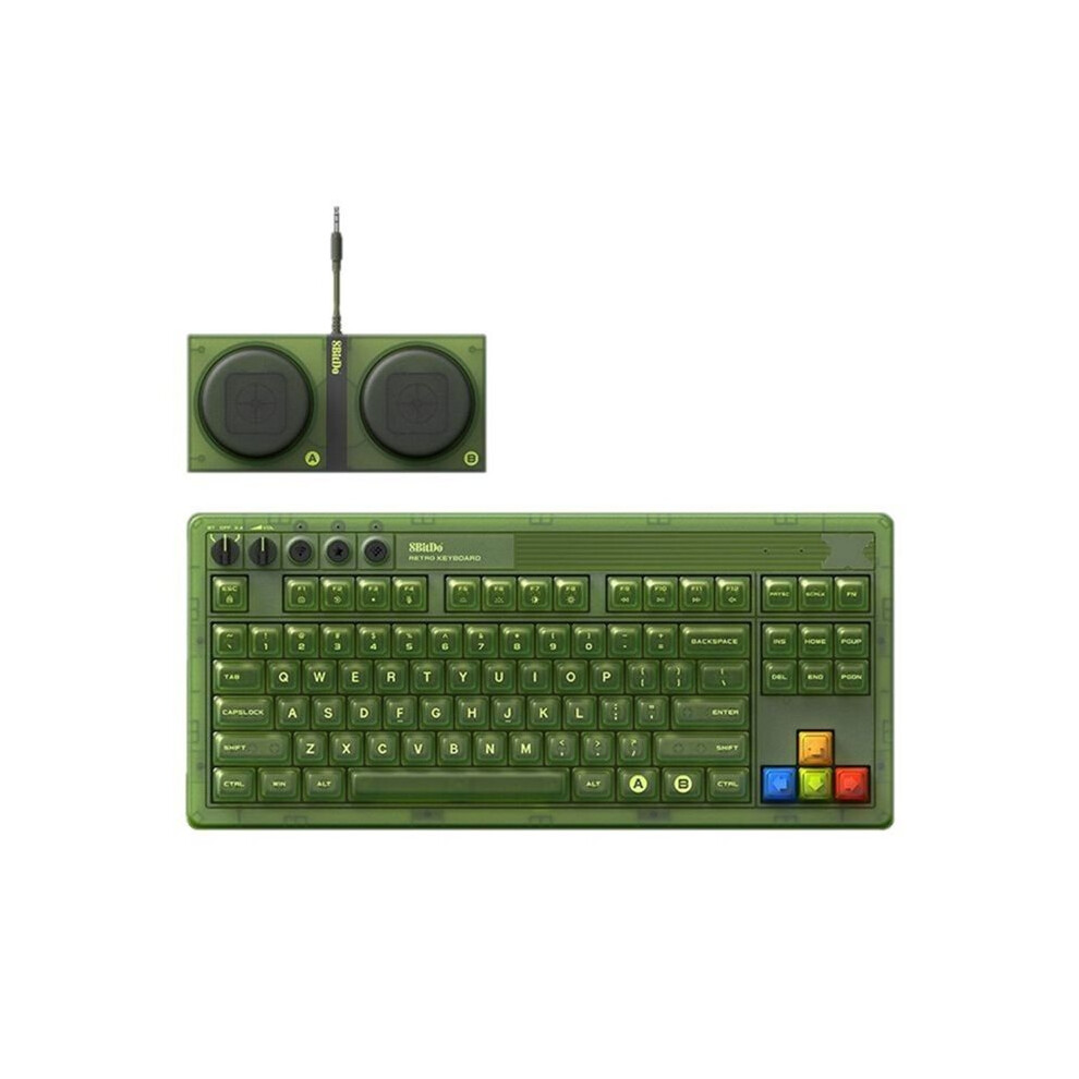8Bitdo Retro 87 Mechanical Keyboard Rgb Backlight Hot Swappable Wireless 2.4G Usb-C Keyboard For Windows Pc Tablet 4713075813296