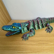 Room Decoration 3D Printed Alligator Articular Movable Gifts Rotatable Office Home Desktop Decorations Crafts Decor