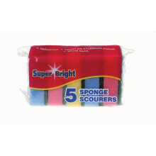 Super Bright Sponge Scourers 5pk