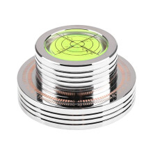 50Hz LP Vinyl Record Player Disc Turntable Stabilizer with Level Meter Gramophone Clamp Stabilizer Vinyl 7mm Spindle B