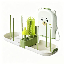 Baby Bottle Brush, with Silicone Bottle Brush, Nipple Brush, Straw Brush, Soap Dispenser, Etc for Home and Travel