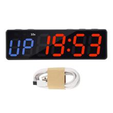 Horloge D'EntraĂ®Nement avec Batterie, Minuterie de Gymnastique Portable avec Aimant IntĂ©GrĂ© pour la Salle de Sport Ă Domicile, Compte Ă