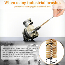 16pcs Brass Wire Brush Set Tube Cleaning Brush 12" Round Brushes Kit Bore Brush Metal Bristle Cleaning for Pipe, Tube