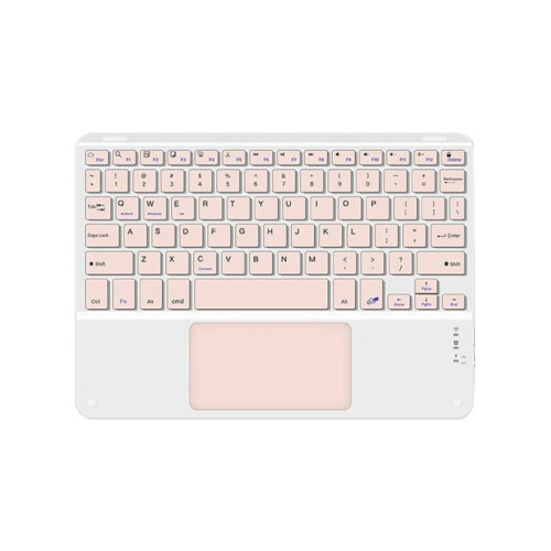 Tastiera  Touchpad da 10 Pollici Compatibile con Windows, IPadOS, Android e IOS Inglese Rosa