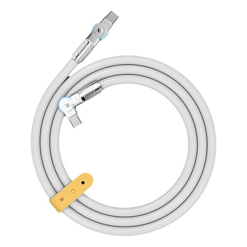 180 Swivel Double Elbow Mech Data Cable Type-C to Type-C Fast Charging & Data Transfer Cable for Tablets and Laptops 1m