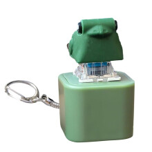 Frog Croaking Fidget Toy Keychain with Lights Rechargeable Stress Reliever Anxiety Sensory Fun Animal Sound Button Toy