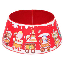 Christmas Tree Decor Surround Base Cover Skirt Foot Colorful Ornament Cartoon for Home Xmas Tree Skirt Party,D