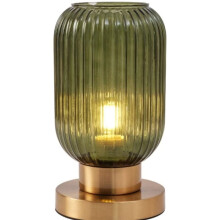 Schreibtischlampe Fürs Schlafzimmer, Berührungsempfindlicher Grüner Glasschirm, Moderne Minimalistische Kleine Glas-Schreibtischlampe