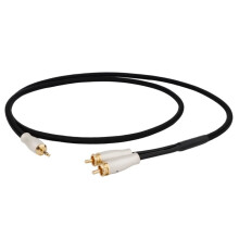 Preffair Cavo Audio da A Due, Placcato Oro, da 3,5 mm A RCA per Amplificatore Doppio Lotus.
