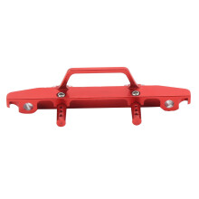 Paraurti anteriore in alluminio 1/24 SCX24 90081 Rosso 58x17x15mm