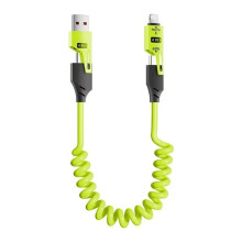 65W USB 4-in-1 Spring Telescopic Fast Charging 65W Type-C to Type-C Data Cable for 16 15 1.5M,B