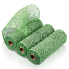 3 Rolls Burlap Decoration Mesh 10 Inch Wide Decorative Mesh Ribbon Wrapping Ribbon Rolls for DIY Making