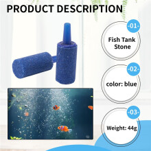 Fish Tank Mineral Bubbles Air Stone, 10 Delar, Blå