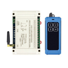 Télécommande Sans Fil 4 Canaux AC100V-400V 30A pour Portes de Garage, Émetteur, Relais pour Éclairage LED + Récepteur 433 MHz