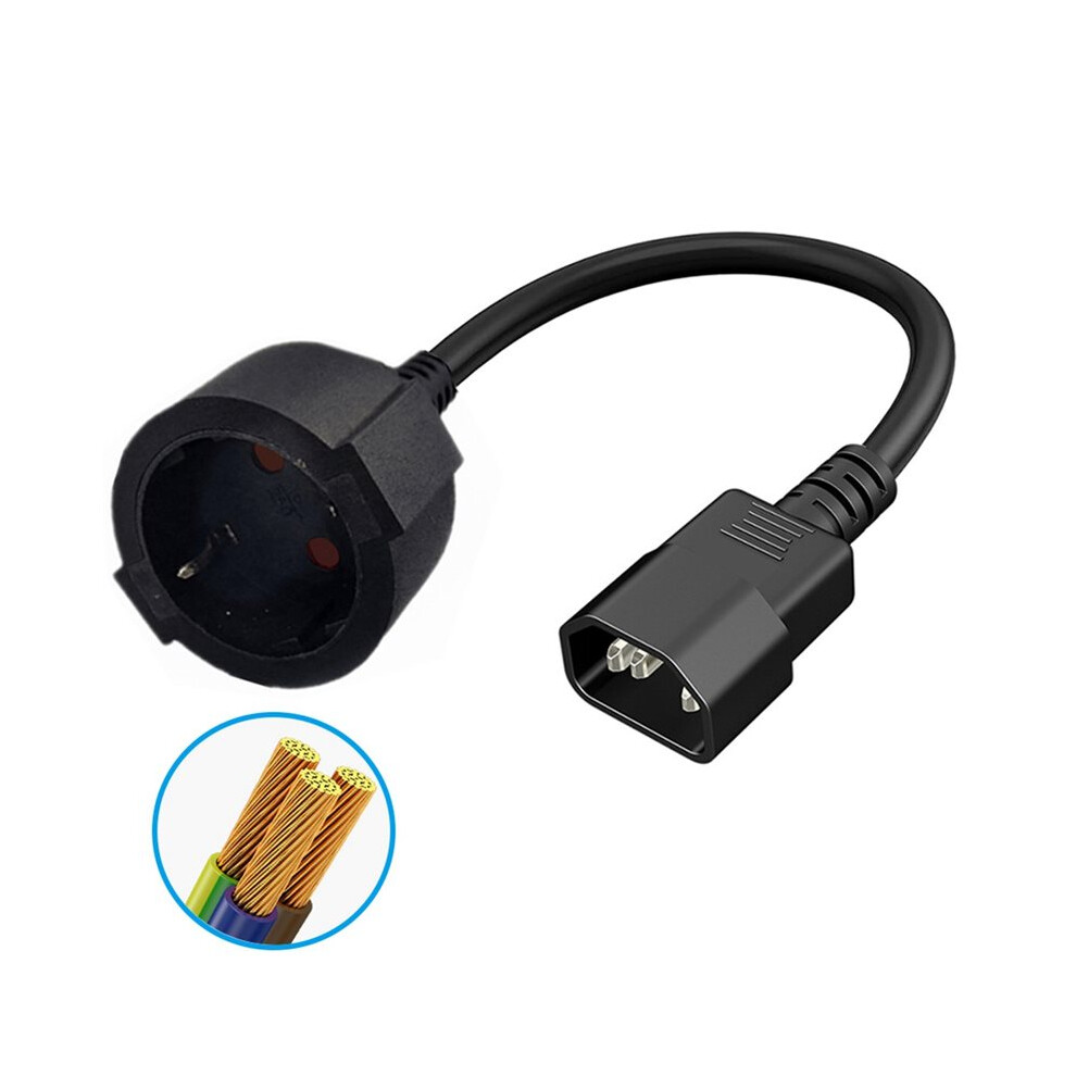 Pdu Ups Cable Iec C14 To Euro Schuko Socket Power Extend Cable 30Cm Schuko Cee7/4 Power Extension Cord Power Cord 6033321353245