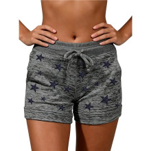 Sweat Shorts Womens Comfy Athletic Shorts High Waisted Workout Running Shorts Jogger Short Pants Deep Gray Star S