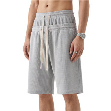 Herr Casual Sweatshorts Träningsshorts med Fickor Grå M