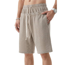 Herr Casual Sweatshorts Träningsshorts med Fickor Kaki XXL