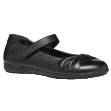 (6 UK Child, Black) Geox Girls J Iberide F Leather School Shoes